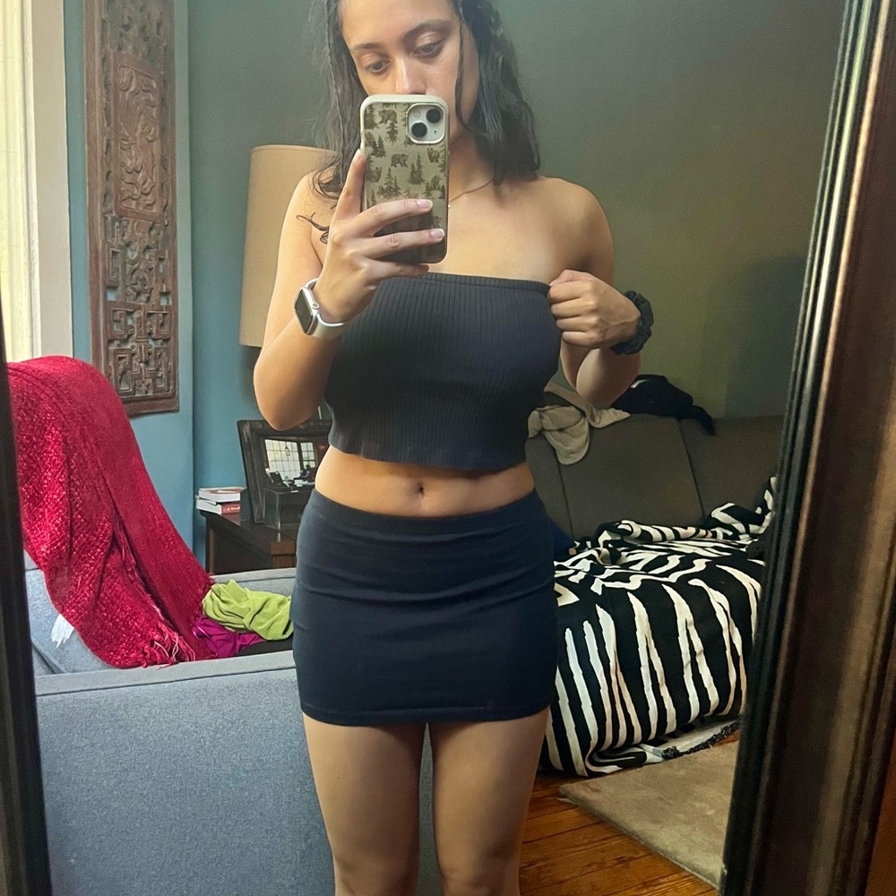Motel Rocks Black Mini Skirt